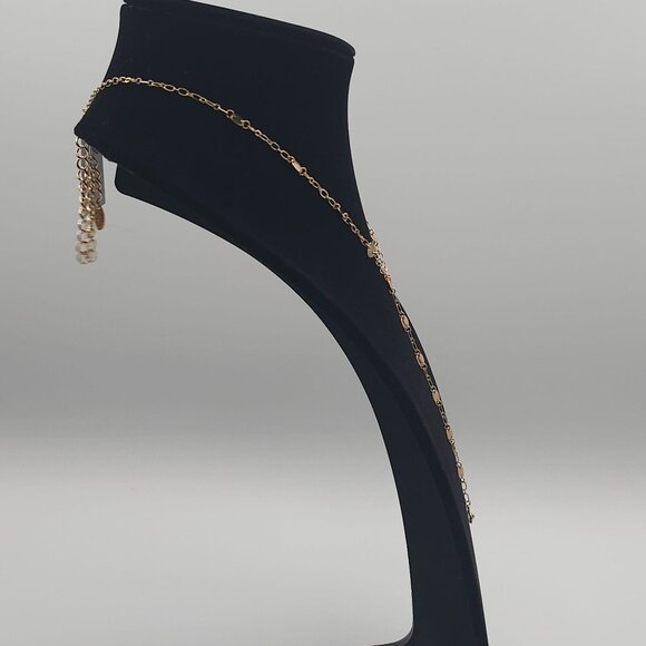 Ettika 18K Gold Plated Falling Chain Drop Boho Stmt Modern Chic Elegant Necklace - Picture 4 of 16